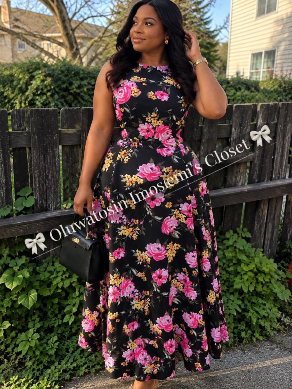 Midnight Bloom Maxi Dress